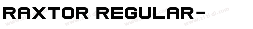Raxtor Regular字体转换